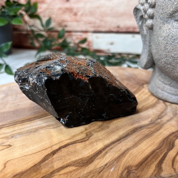 Large Raw Black Obsidian Natural Polished Chunky Crystal | Protection Stone - Picture 10 of 15